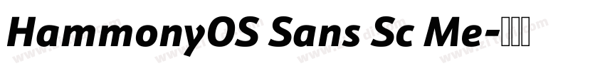 HammonyOS Sans Sc Me字体转换
